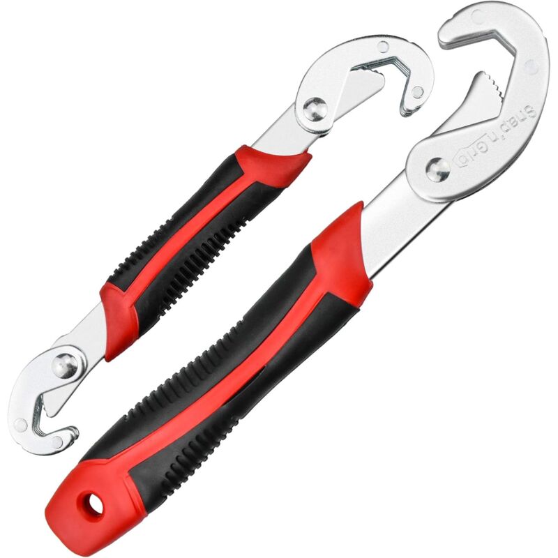 2 pcs Adjustable Wrench Set, Adjustable Wrench, Snap Grip Universal Wrench, Multifunctional Nut Wrench, Adjustable - Image 1