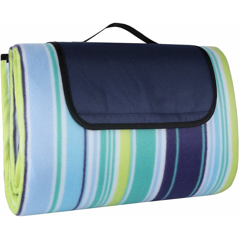 200 X 200 Cm Large Waterproof Sandproof Picnic Blanket, 3 Layer Beach Blanket With Carry Handle, Outdoor Picnic Mat - Image 1