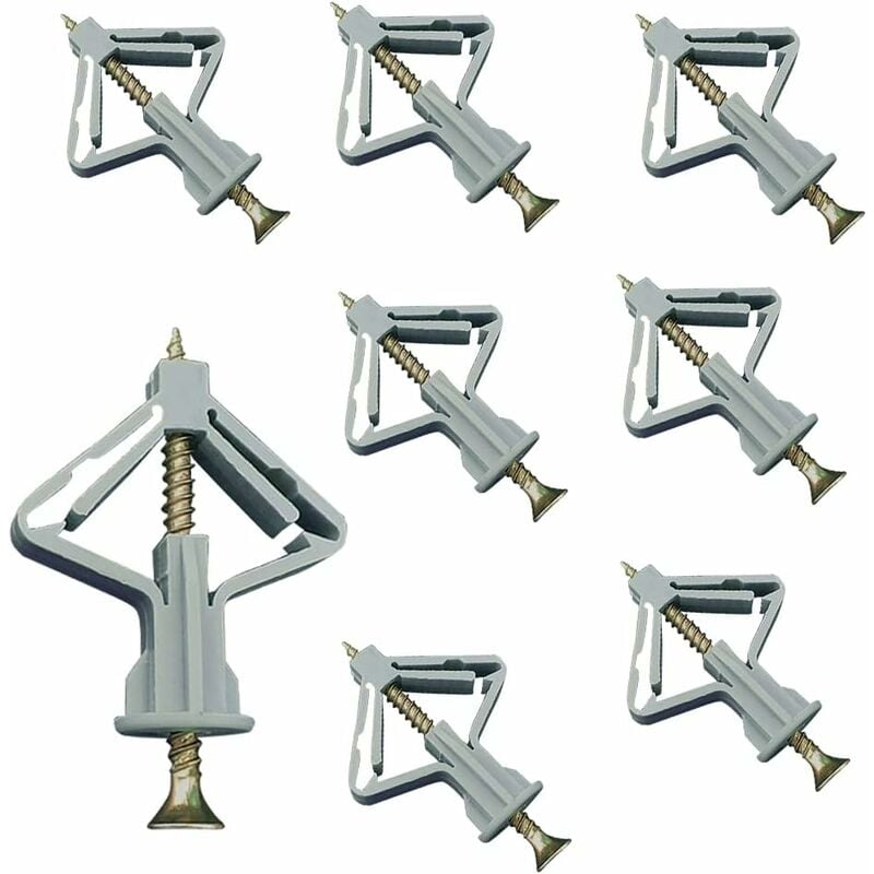 150 Pieces Plasterboard Anchors, Plasterboard Anchors With Screws, Plasterboard Wall Fixings, Hollow Wall Fixings, For - Image 1