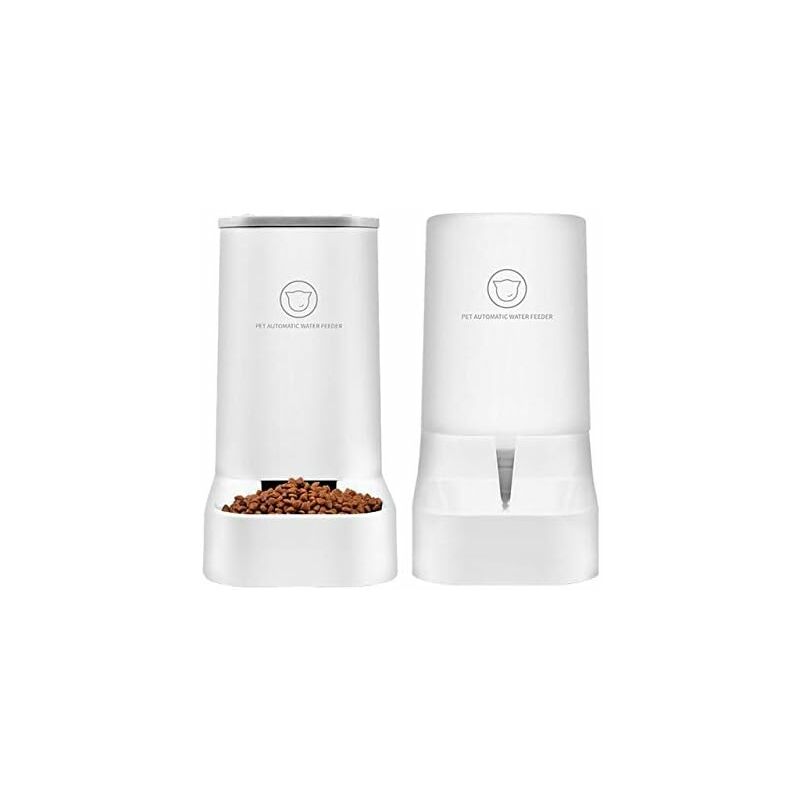 Automatic Food/Water Dispenser Fountain-3.75Lx 2 Pieces- Dog/Cat Food/Pet Bowl Accessories Bpa Free - Image 1
