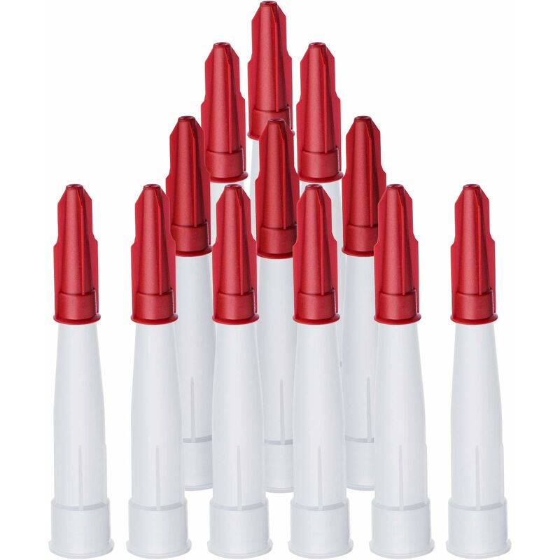 24 Pack Caulk Nozzle Caps, Includes 12 Pack White Caulk Nozzles And 12 Pack Red Caulk Nozzle Caps, Plastic - Image 1