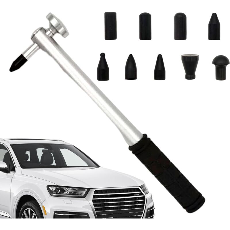 Car Dent Repair Tool, Strong Hammer Tap Down With 9 Heads, Portable Hand Tools Dent Repair Kit Dent Puller Kit For Car - Image 1