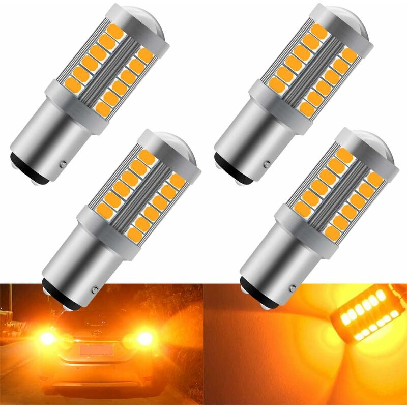 Amber 1157 Ba15D P21/5W 5630 33Smd Car LED Bulbs Canbus 900Lm Super Bright Front And Rear Turn Signal Light Indicator - Image 1