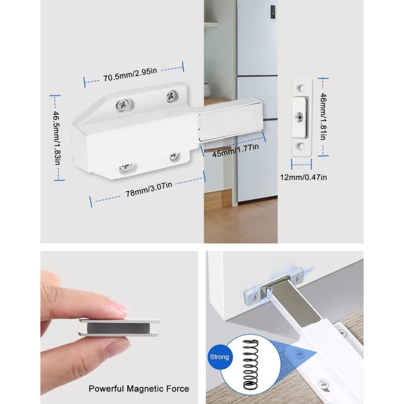 Push To Open 2 Pieces Push Open Push Door Cupboard Magnet Closure For Cabinet Drawer System Magnetic Latch Lock Push - Image 2