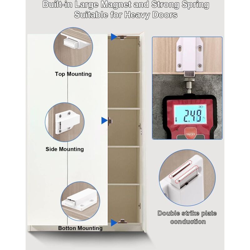 Push To Open 2 Pieces Push Open Push Door Cupboard Magnet Closure For Cabinet Drawer System Magnetic Latch Lock Push - Image 3