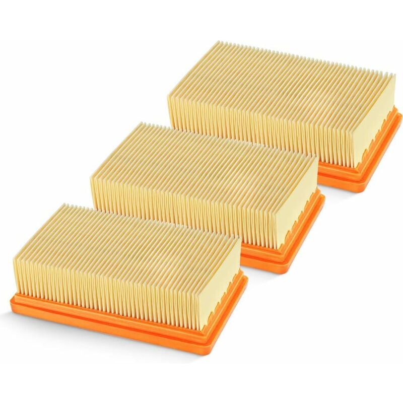 Flat Pleated Filter For Karcher Mv4 Mv5 Mv6 Wd4 Wd5 Wd6, Wd4P Wd5P Wd6P Wet And Dry Vacuum Cleaners, 3 Pack - Image 1