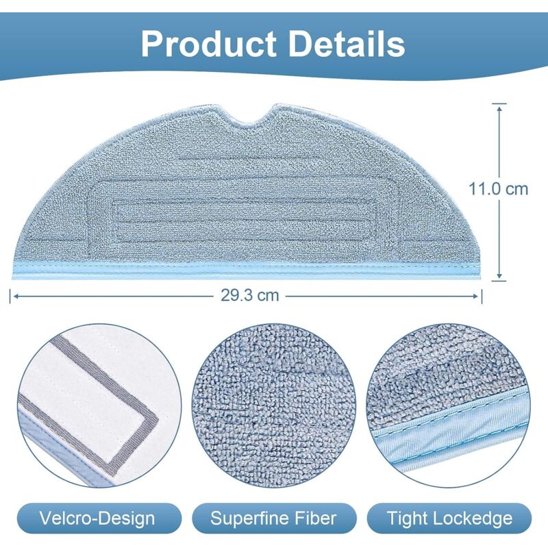 6 pcs Mop Cloths For ROborock S7 Pro Ultra S7 Maxv Ultra S7 Plus S7 Max Spare Parts Accessories For ROborock S7 T7S - Image 3