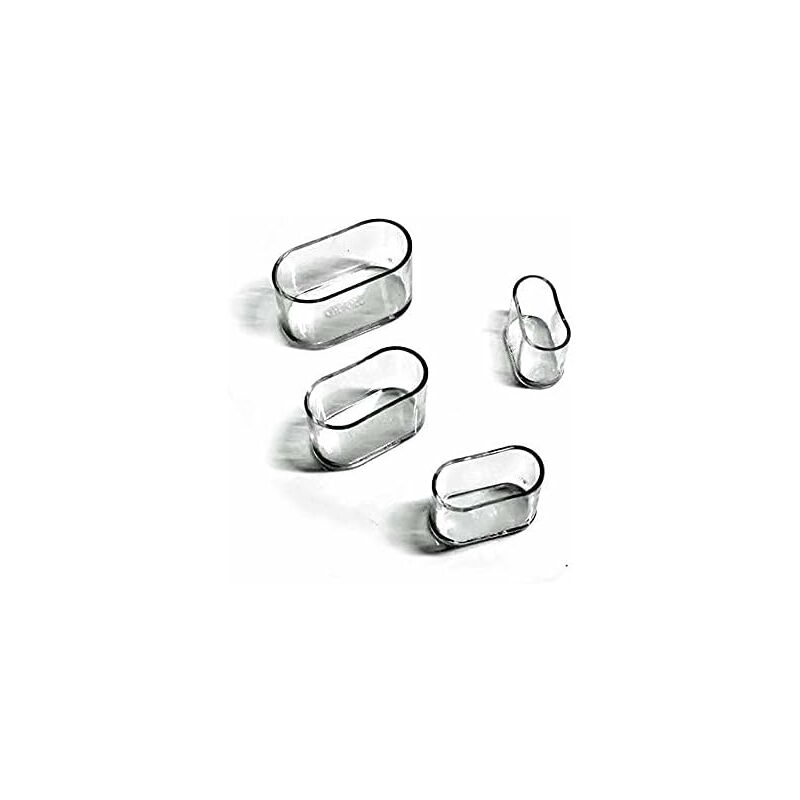 Chair Leg Caps，Oval Silicone Furniture Feet Pads Cover Table Protectors Floor Scratches，8-24 pcs-Transparent/24 pcs - Image 1