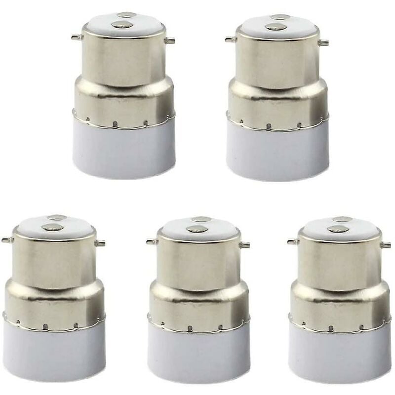 5 Pack B22 To E14 Light Bulb Socket Converter B22 Socket Adapter Convert To Standard E14 Lamp Holder - Image 1