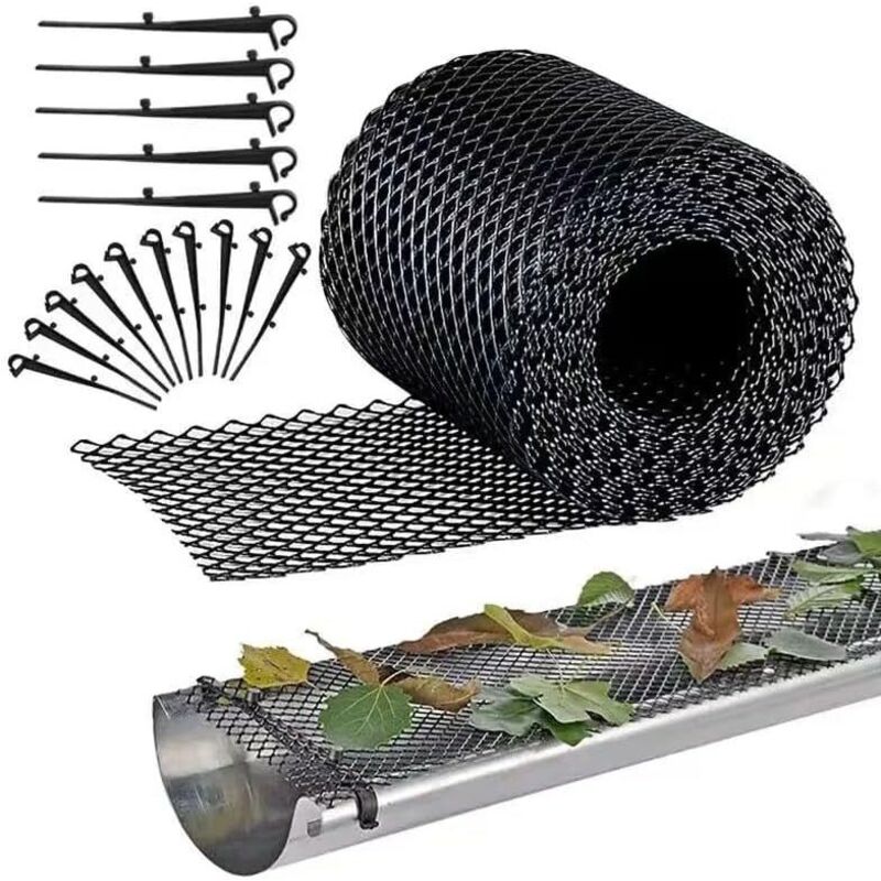 Plastic Gutter Guard, 18Cm X 8M, Heavy Duty Mesh Gutter Guard, Leaf Filter, (18Cm X 8M) - Image 1