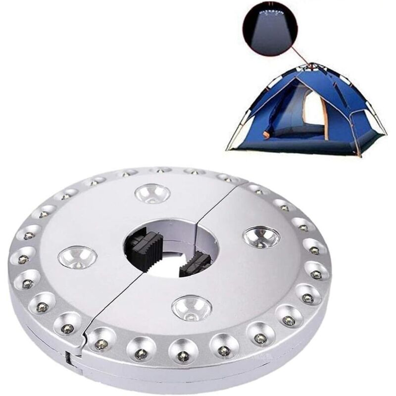 Camping Lights, LED Cordless Patio Umbrella Lights 3 Levels Dimmer Cordless Slide Light With 28 Super Bright LEDs For - Image 3