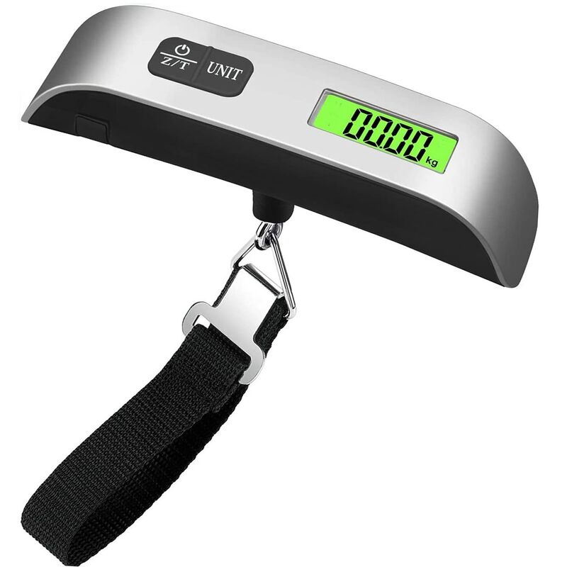 Travel Luggage Scale, Digital Luggage Scale For Suitcase With Temperature Reading 50Kg Capacity (Silver) - Image 1