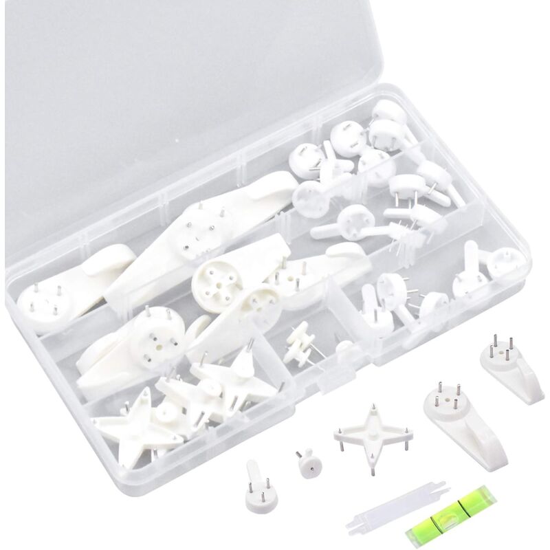39 pcs Non-Trace Wall Mount Hooks, Picture Wall Hook, Picture Hanging Hook, Picture Hook, Wall Hooks For Hanging Photo - Image 3