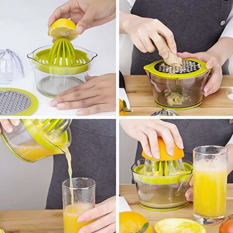 Multifunction Manual Juicer, 4 In 1 Citrus Juicer For Oranges, Lemons, Citrus Fruits, With 1 Reamer, Engraved - Image 4