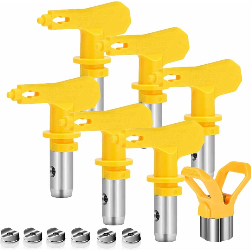 6 pcs Airless Nozzle,Airless Spray Gun Nozzle For High Pressure Paint Gun(Type 413,415,417,419,423,425) - Image 1