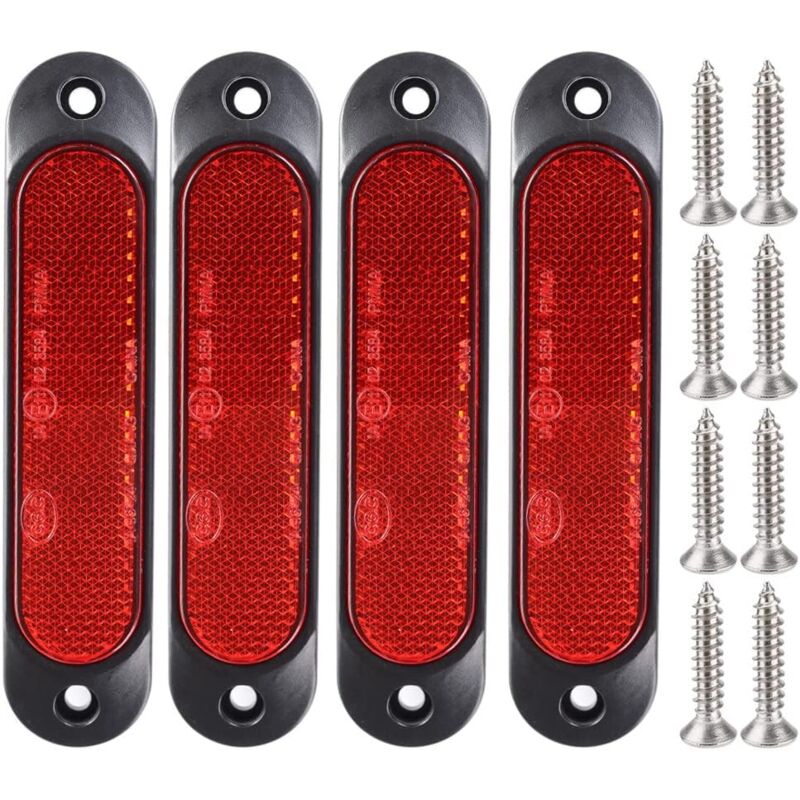 4 pcs Red 12V-24V Front Side Marker 27 LED Trailer Truck, LED Rear Marker Trailer Parking Turn Signal Lights For Truck, - Image 1