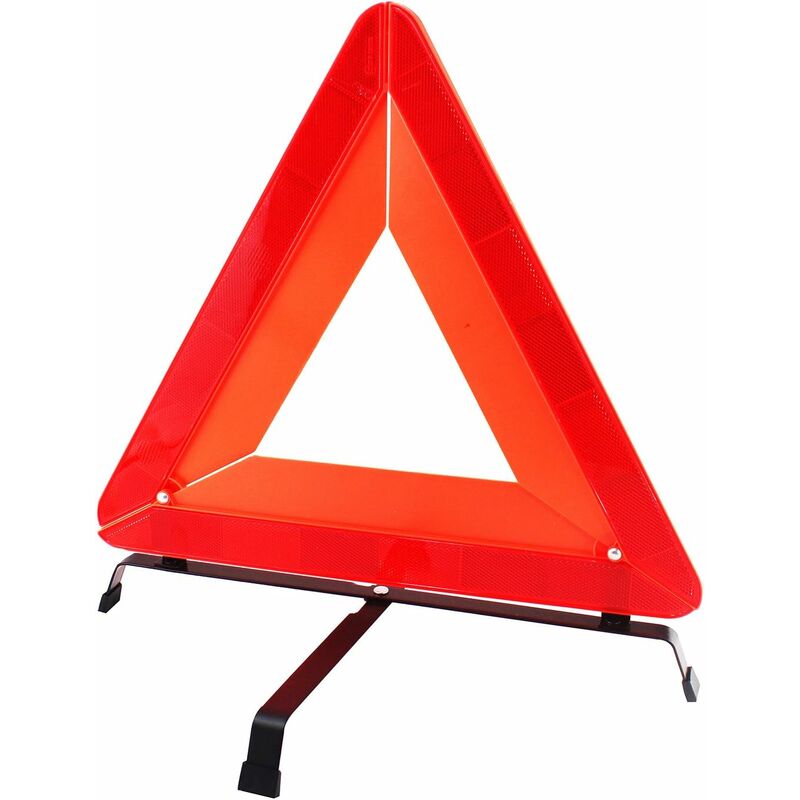 Red Car Emergency Reflective Triangle, Foldable Triangular Warning Sign For Cars - Image 1