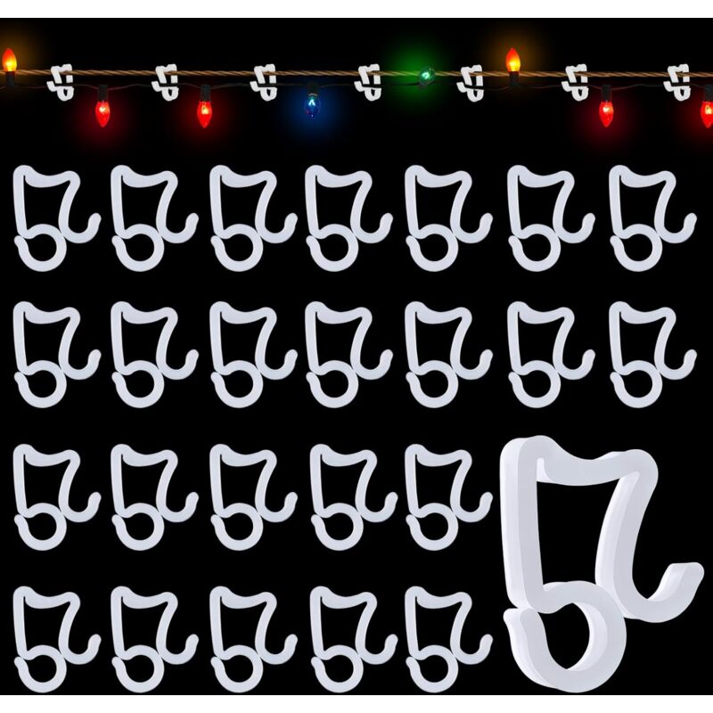 100 pcs Gutter Hooks, Outdoor String Lights Clips, Gutter Garland Hooks, Gutter Hooks For Christmas Decorations For - Image 1
