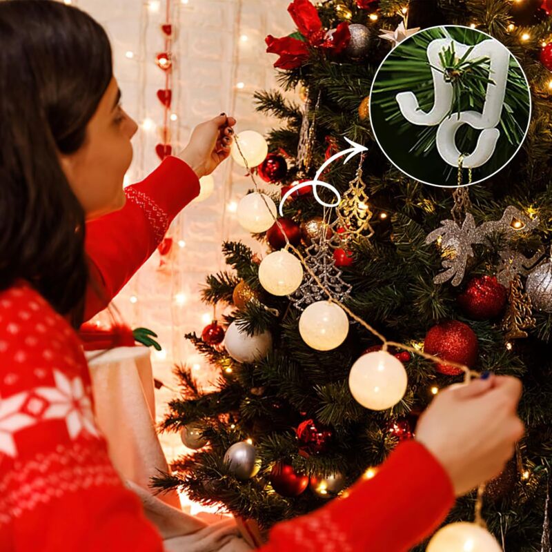 100 pcs Gutter Hooks, Outdoor String Lights Clips, Gutter Garland Hooks, Gutter Hooks For Christmas Decorations For - Image 3