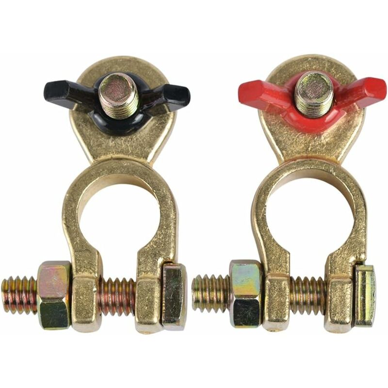 12V/24V Battery Terminal Battery Terminals Battery Connectors With Wing Nut(1 Pair) - Image 1