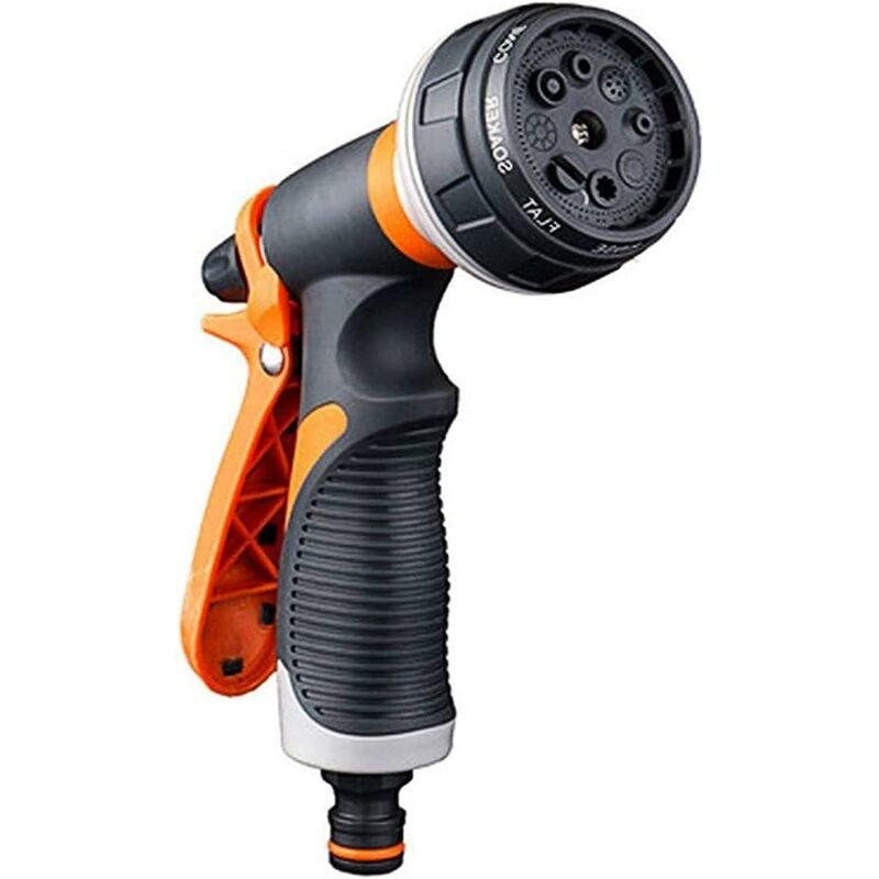 Garden Hose Nozzle, 8 Watering Modes Multifunctional Garden Sprayer, Comfort Plastic Spray Gun, Ideal Car Wash, Lawn - Image 1