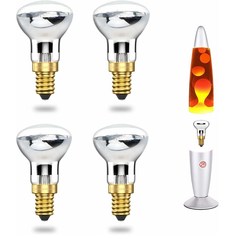 25W E14 Lava Lamp Bulb R39 Reflector Incandescent Bulb 25W E14 R39 Lava Lamp Bulb (4 pcs) [Energy Class A++] - Image 1