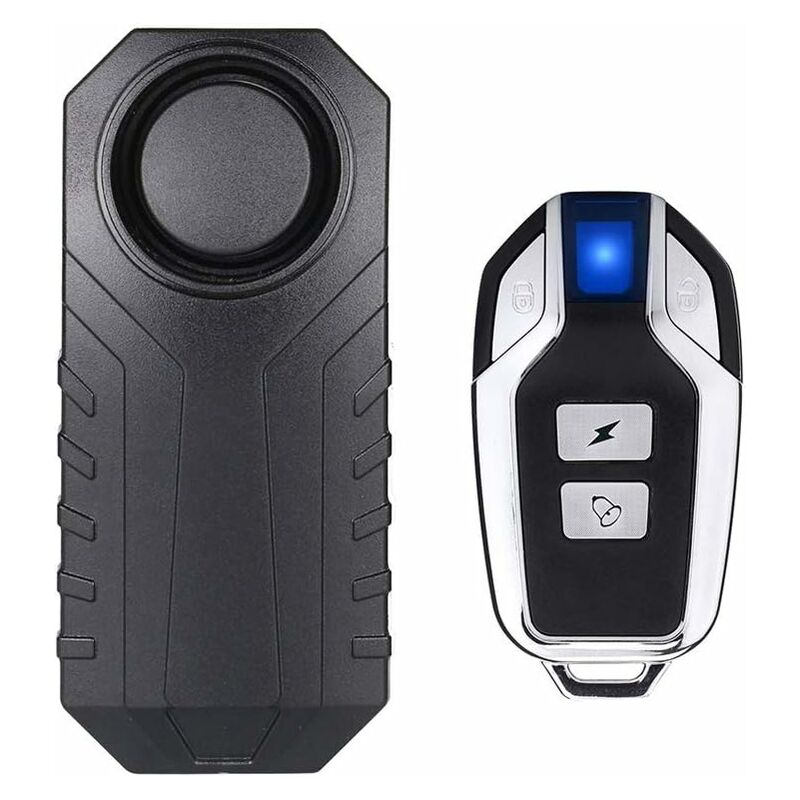 Wireless Motorcycle/Bike Security Anti-Theft Alarm With Remote Control, Ip55 Waterproof, 113 Db Super Loud (Black) - Image 1