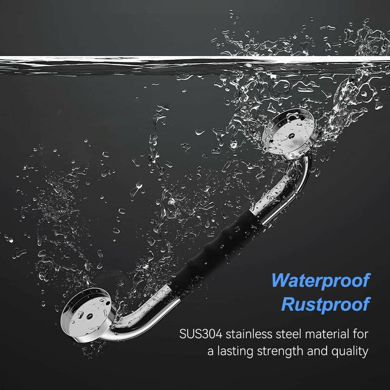 Black Safety Bathtub 40Cm, Non-Slip, Wall-Mounted Stainless Steel Grab Bar, For Bathroom Toilet Handle For - Image 2
