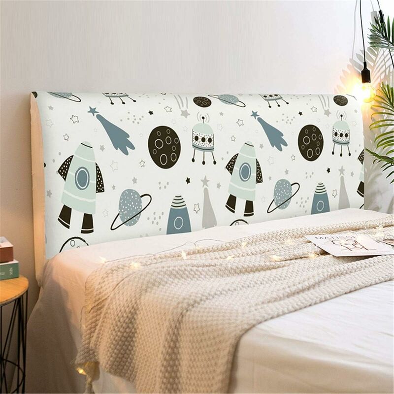 Headboard Covers, Stretch Printing Dustproof Bed Headboard Cover Dustproof Protector For Headboard, Modern Bedroom - Image 1