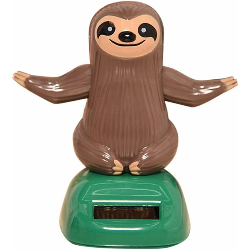 Cute Cartoon Sloth Swing Solar Car DAshboard Interior Decor Ornament Gift Novelty Desk Car Toy Ornament - Durable And - Image 1