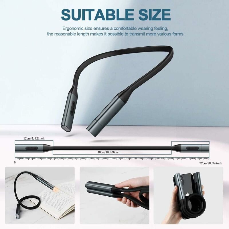 Reading Light, Usb Rechargeable Eye Care Night Light, Hug Light 3 Brightness Modes, 360° Flexible Book Light, In Bed - Image 2