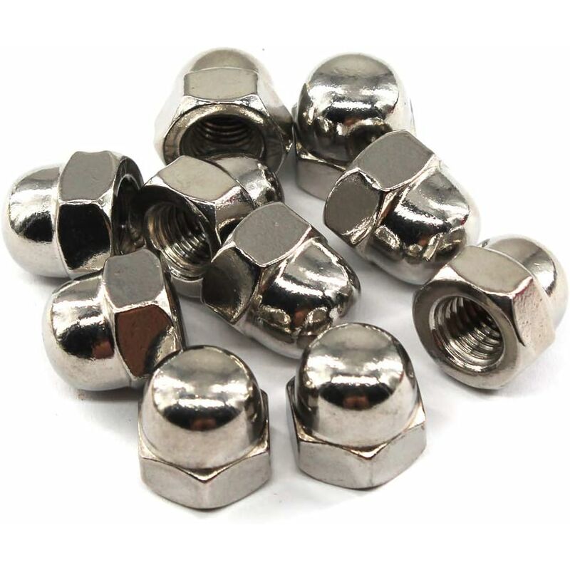 M6 Acorn Cap Nut Hex Nut Set 304 Stainless Steel (30 pcs) - Image 1