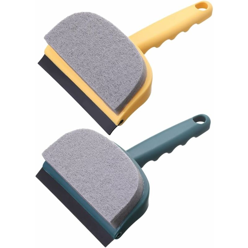 2 pcs Glass Wiper Bath Cleaner Household Floor Cleaners Double-Sided Window Cleaning Sponge Glass Cleaner Glass Cleaner - Image 1