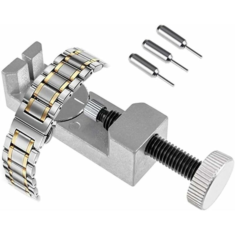 Adjustable Watch Pin Punch Tool, Watchmaker Watch Band Tool Link Pin Remover Repair Kit With 3 Extra Pins - Image 1