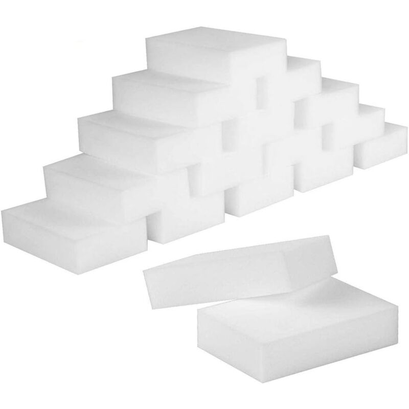 Magic Sponges, 50 pcs Melamine Cleaning Sponge - Magic Eraser For Bathroom, Pool, Kitchen, Floor, Wall - White 10X7X3Cm - Image 1