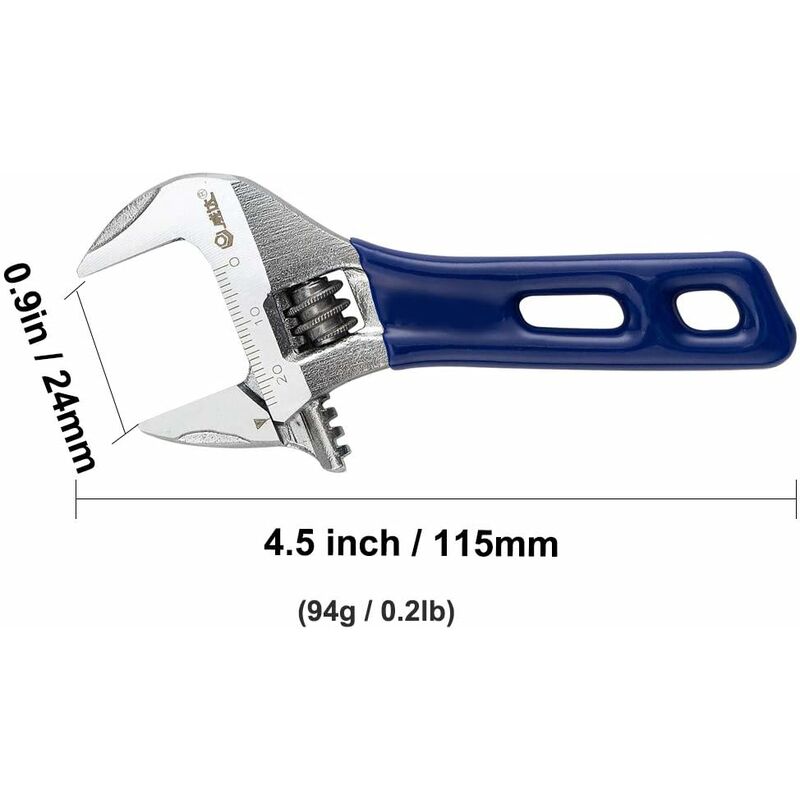 Adjustable Wrench, Wide Opening Adjustable Wrench With Short Handle, Pipe Pliers, Adjustable Wrench (4