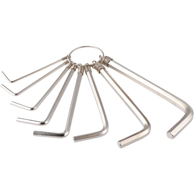 8 pcs Practical Metric Hex Allen Key Wrench Set For Repair 1.5/2/2.5/3/3.5/4/5/6Mm (Silver) - Image 1