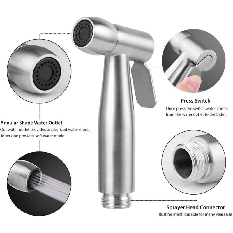 High Quality Toilet Bidet Kit With Water Tank Hook And 59