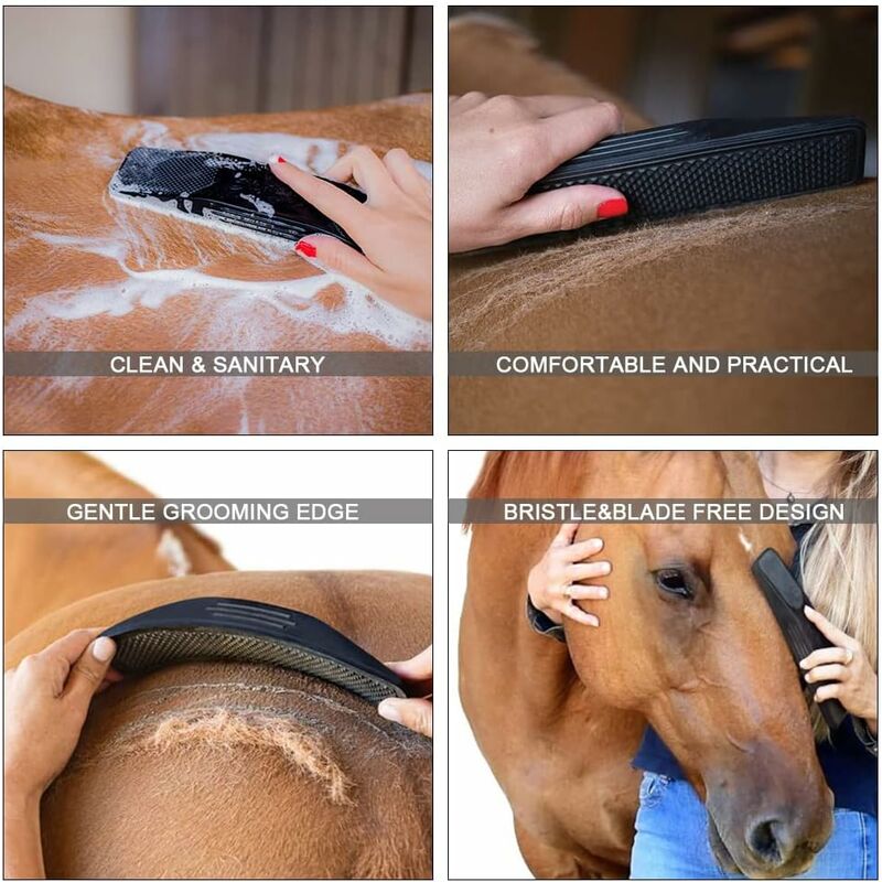 Horse Massage Comb Horse Grooming Washing Brush Hair Strip Gentle Horse Groomer Dogs Comb Washing Massage Grooming & - Image 2