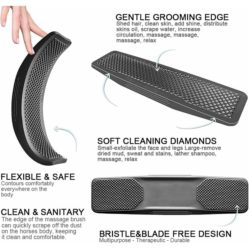 Horse Massage Comb Horse Grooming Washing Brush Hair Strip Gentle Horse Groomer Dogs Comb Washing Massage Grooming & - Image 4