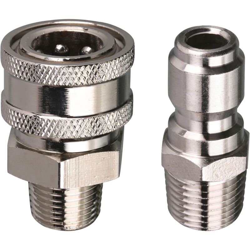 Pressure Washer Quick Connect Adapter Kit, 9.5Mm Male Thread, 5000 Psi 1 3/8'' Quick Connect Kit -Male - Image 1