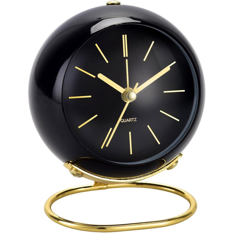 Retro Analog Alarm Clock Non-Ticking With Night Light, Silent, Battery Operated, Easy To Use And Loud Alarm - Image 1