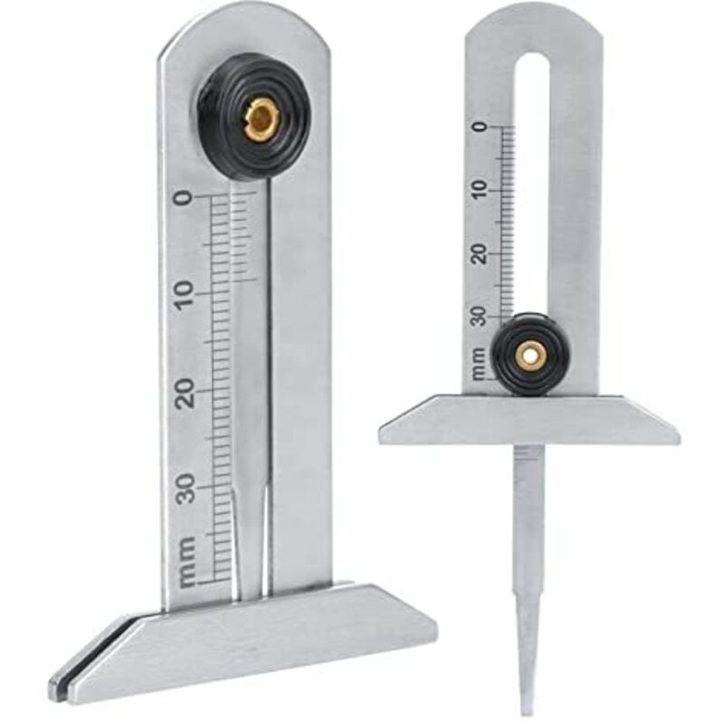 Tire Tread Depth Gauge, Stainless Steel Tire Tread Depth Gauge Safety Tire Ruler Tire Meter 0-30Mm For Car Motorcycle - Image 3