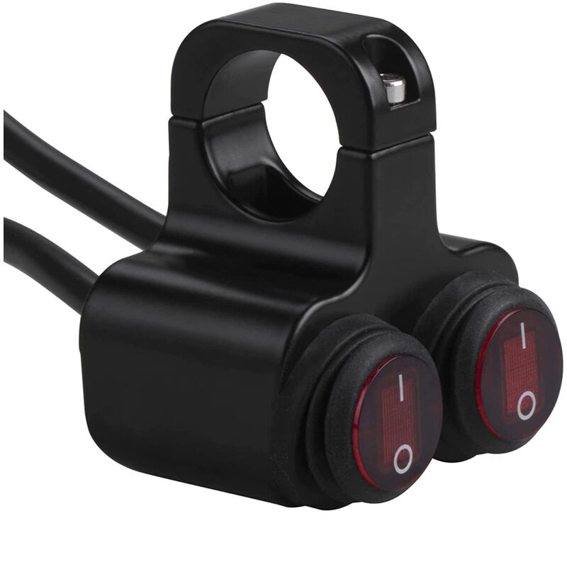 12V Waterproof Motorcycle Atv Bike 22Mm 7/8 Inch Handlebar Dual Control Kill Button Headlight Switch Hazard Brake Fog - Image 1