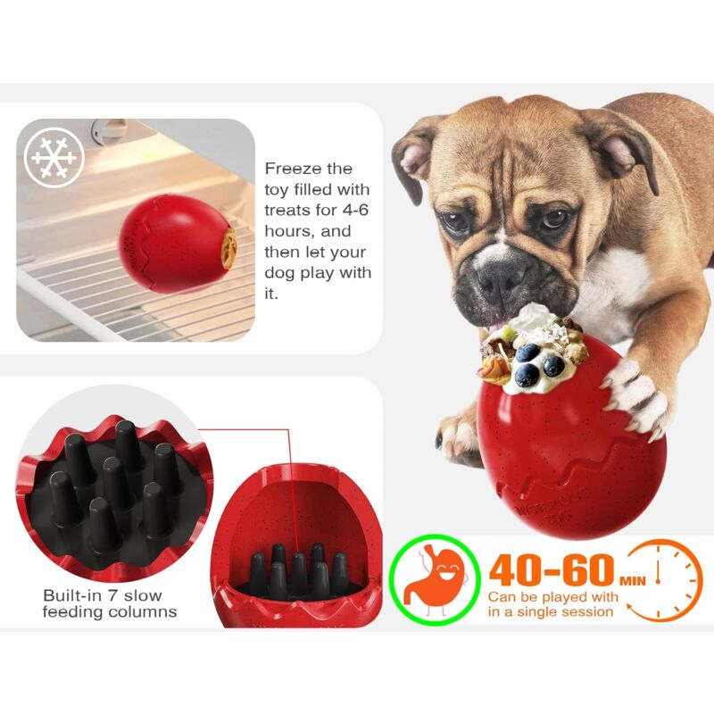 Classic Dog Toy, Chew, Chase And Fetch Toy, Slow Feeding Dino Egg Dog Toy, Durable Dog Toy For Large Puppy - Image 3