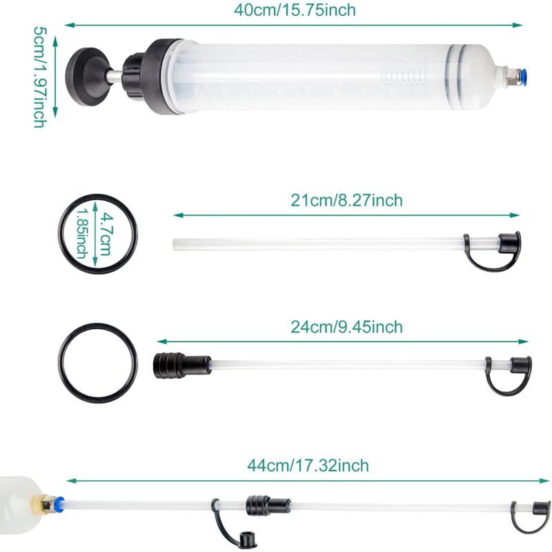 Oil Syringe 500Ml Oil Suction Syringe-Transfer Pump,Brake Fluid Syringe With Extension Tube-Drain Syringe Hand Pump - Image 2