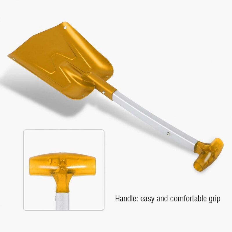 Snow Shovel, Comfortable Handle, Telescopic Snow Shovel Extension, Delicate Texture For Outdoor(Gold) - Image 2