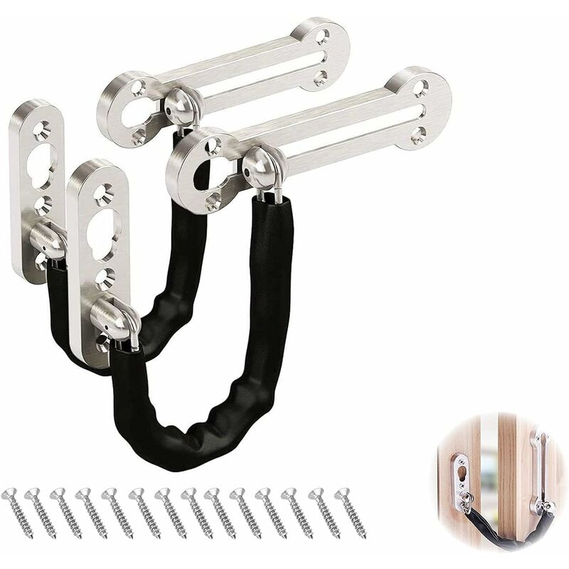 Security Lock Chains Door Anti-Theft Stainless Steel Chain Lock Guard Chain Door Latch Door Chain Security Lock For - Image 1