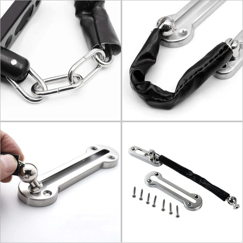 Security Lock Chains Door Anti-Theft Stainless Steel Chain Lock Guard Chain Door Latch Door Chain Security Lock For - Image 3