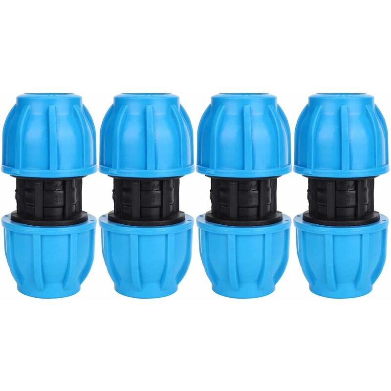 4 pcs 25Mm To 25Mm Pe Plastic Straight Water Pipe Fittings Pvc Pe Ppr Pipe Connector Accessories - Image 1